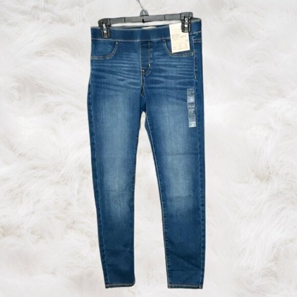SO Girls Size 14 Denim Jegging Mid-Rise Pull On Dark Wash NEW - Picture 1 of 5